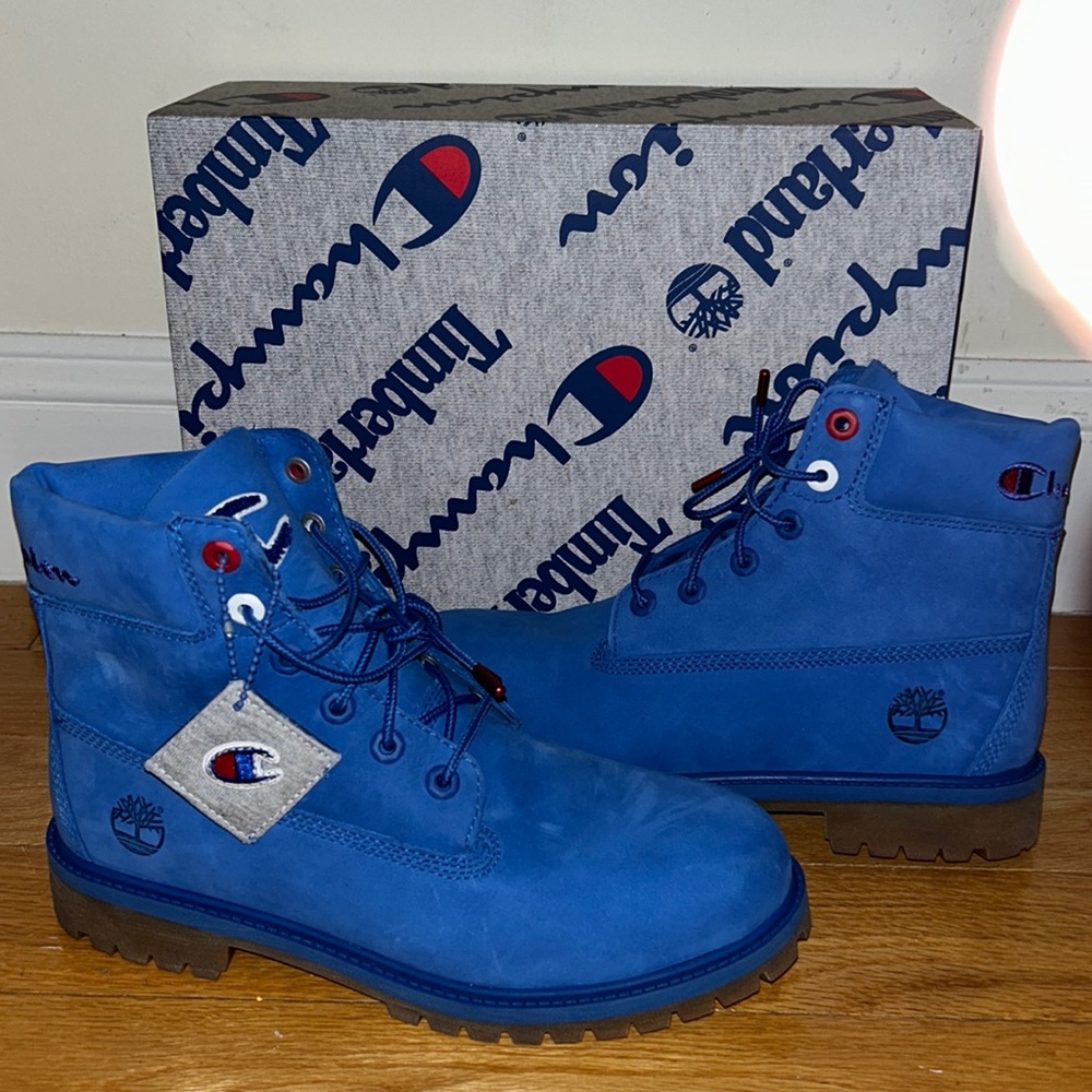 Timblerland X Champion Boots. Men’s 7/Women’s 9.